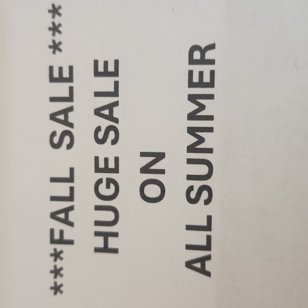 Fall Sale Announcement Sign